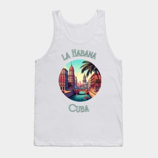 "Enchanting Havana: Mystical Oasis of Retro Charm" - Retro Travel Cool Tank Top